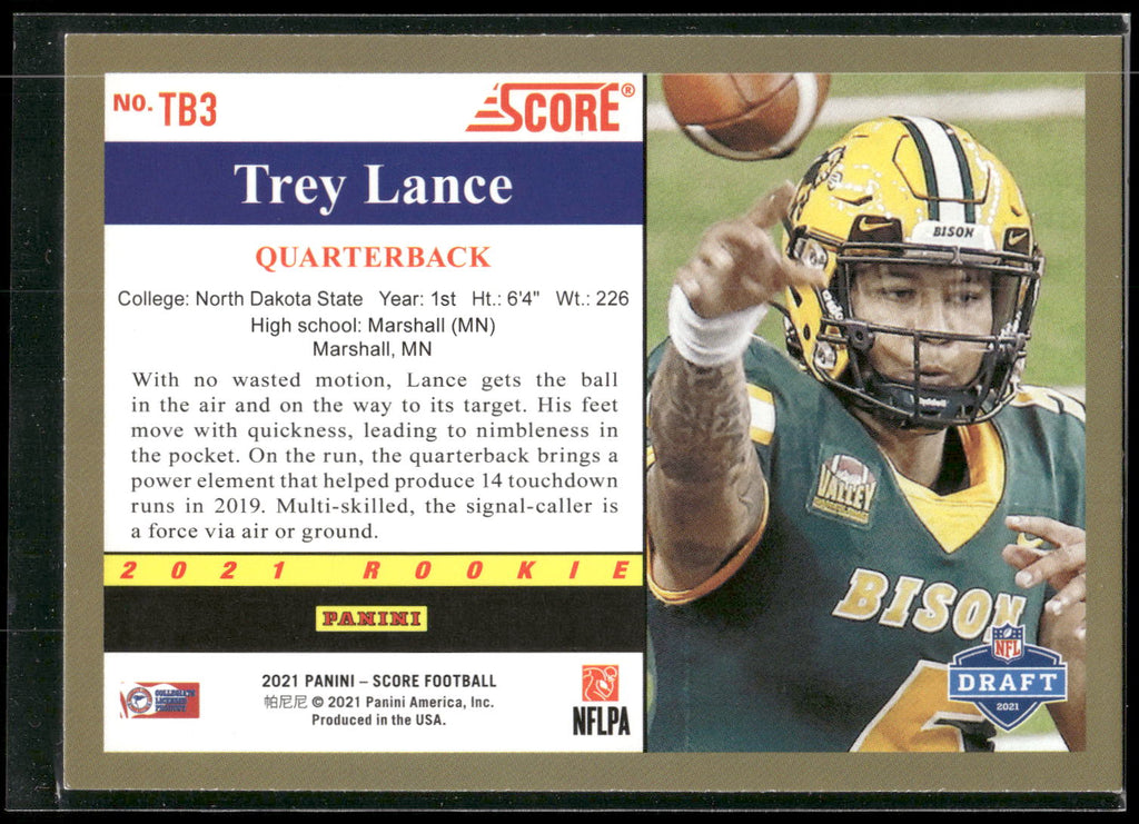 2021 Score #TB3 Trey Lance 1991 Throwback
