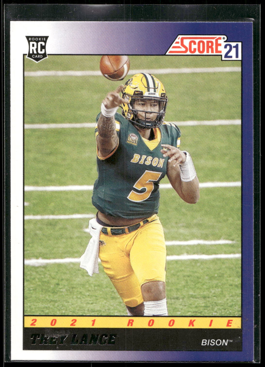 2021 Score #TB3 Trey Lance 1991 Throwback