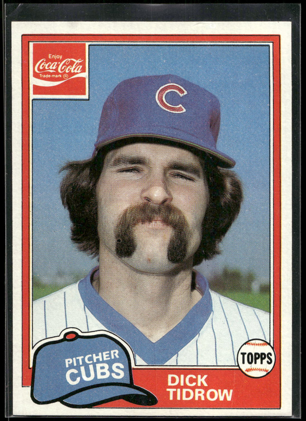 1981 Topps Coca-Cola Chicago Cubs #10 Dick Tidrow