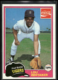 1981 Topps Coca-Cola Detroit Tigers #10 Lou Whitaker