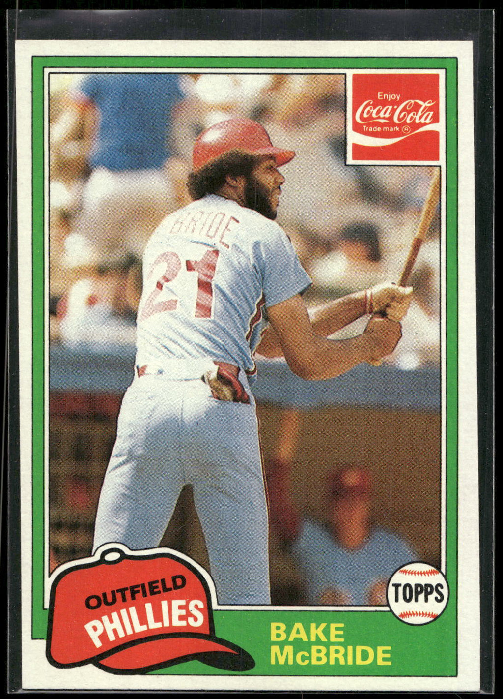 1981 Topps Coca-Cola Philadelphia Phillies #6 Bake McBride
