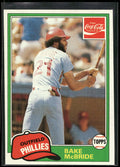 1981 Topps Coca-Cola Philadelphia Phillies #6 Bake McBride