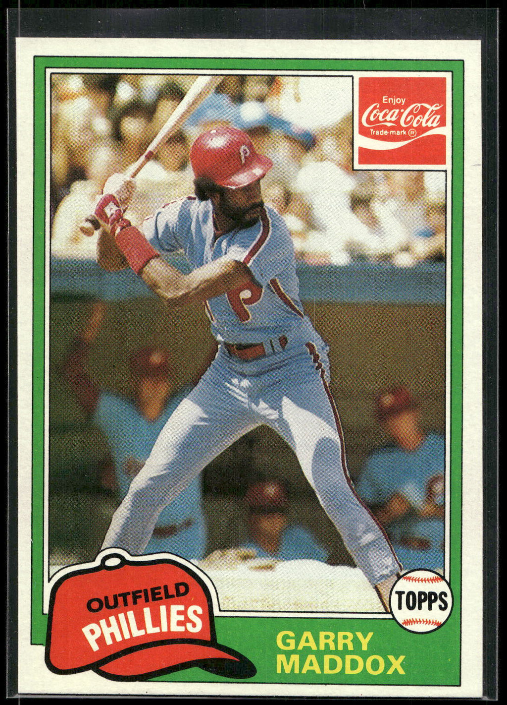 1981 Topps Coca-Cola Philadelphia Phillies #5 Garry Maddox