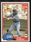 1981 Topps Coca-Cola Chicago Cubs #3 Ivan DeJesus