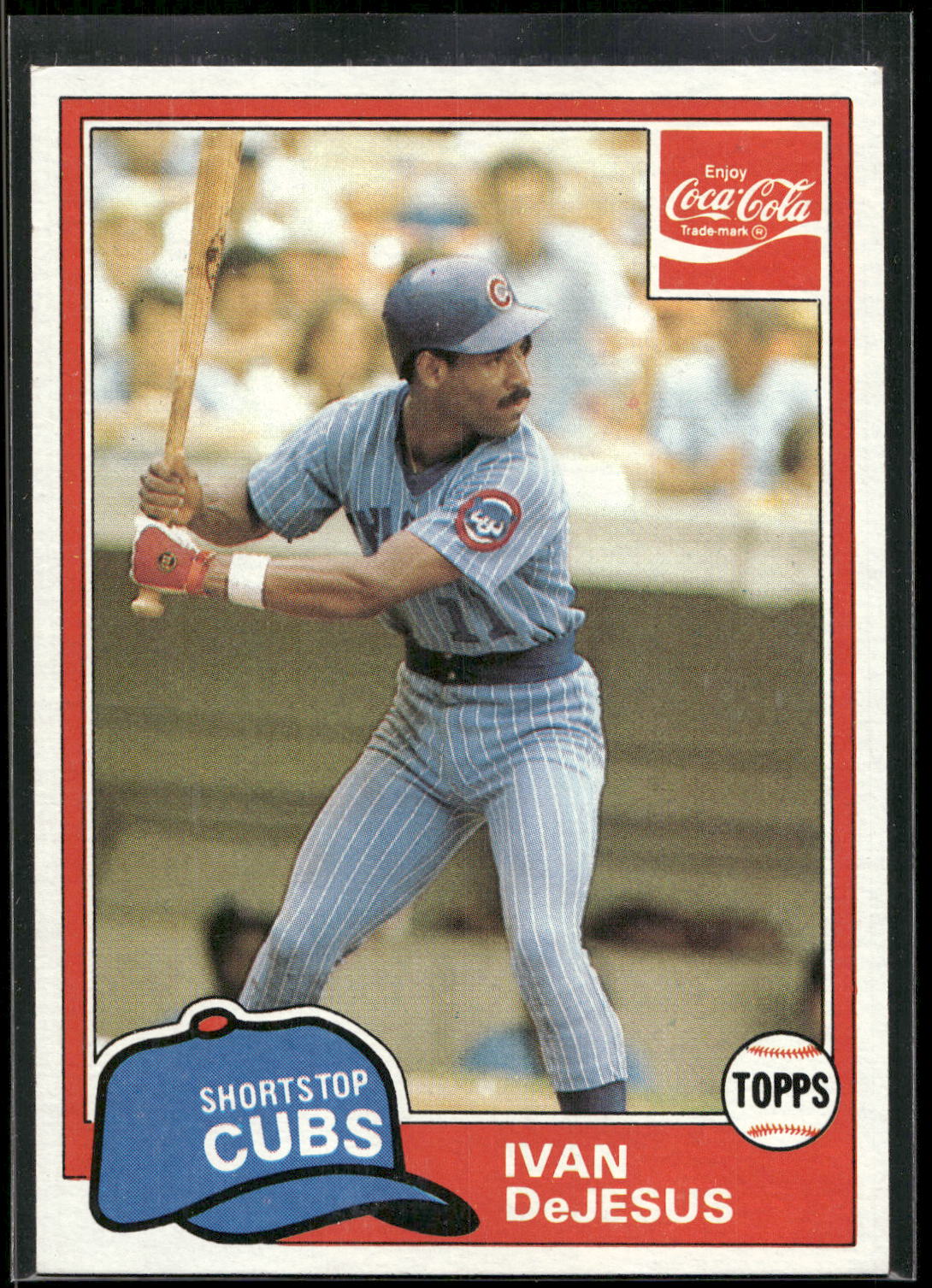 1981 Topps Coca-Cola Chicago Cubs #3 Ivan DeJesus