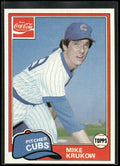 1981 Topps Coca-Cola Chicago Cubs #6 Mike Krukow