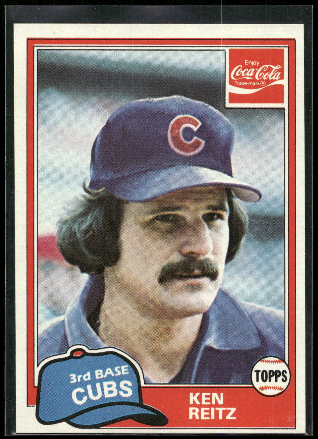 1981 Topps Coca-Cola Chicago Cubs #7 Ken Reitz