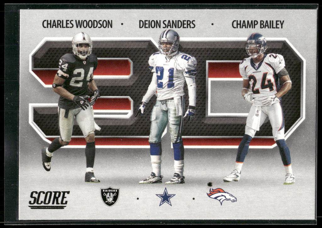 2021 Score #3D5 Champ Bailey / Charles Woodson / Deion Sanders 3D