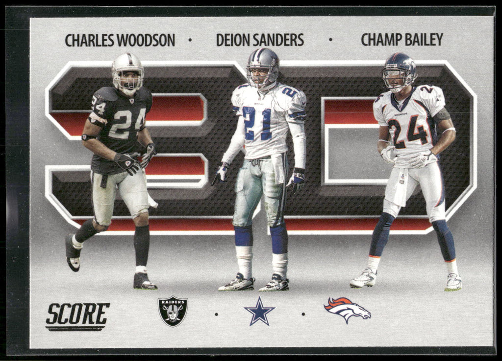 2021 Score #3D5 Champ Bailey / Charles Woodson / Deion Sanders 3D