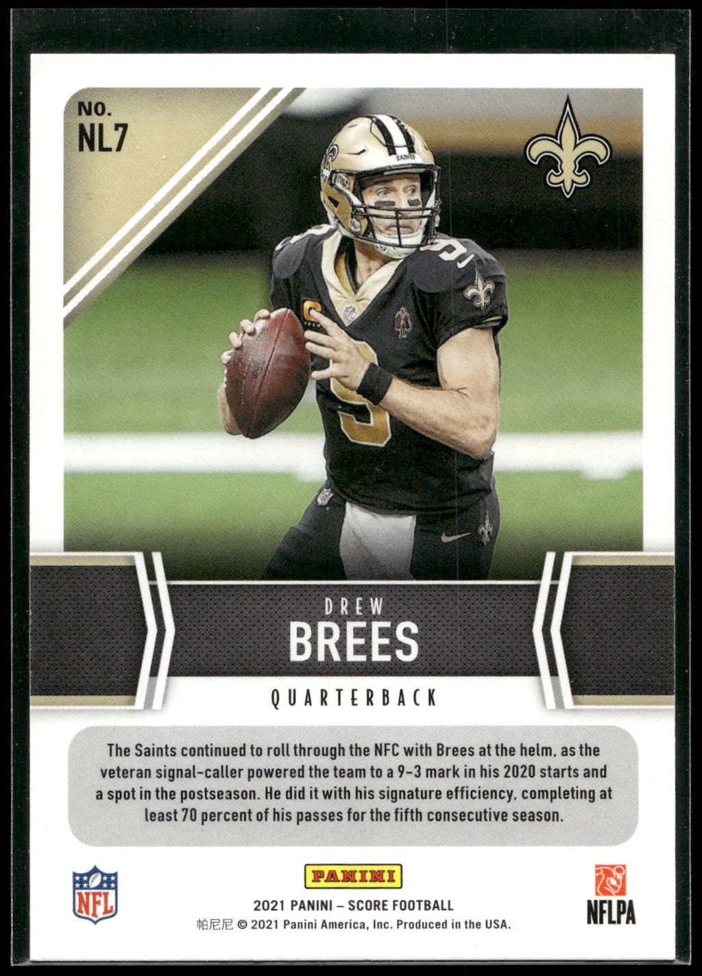 2021 Score #NL7 Drew Brees Next Level Stats
