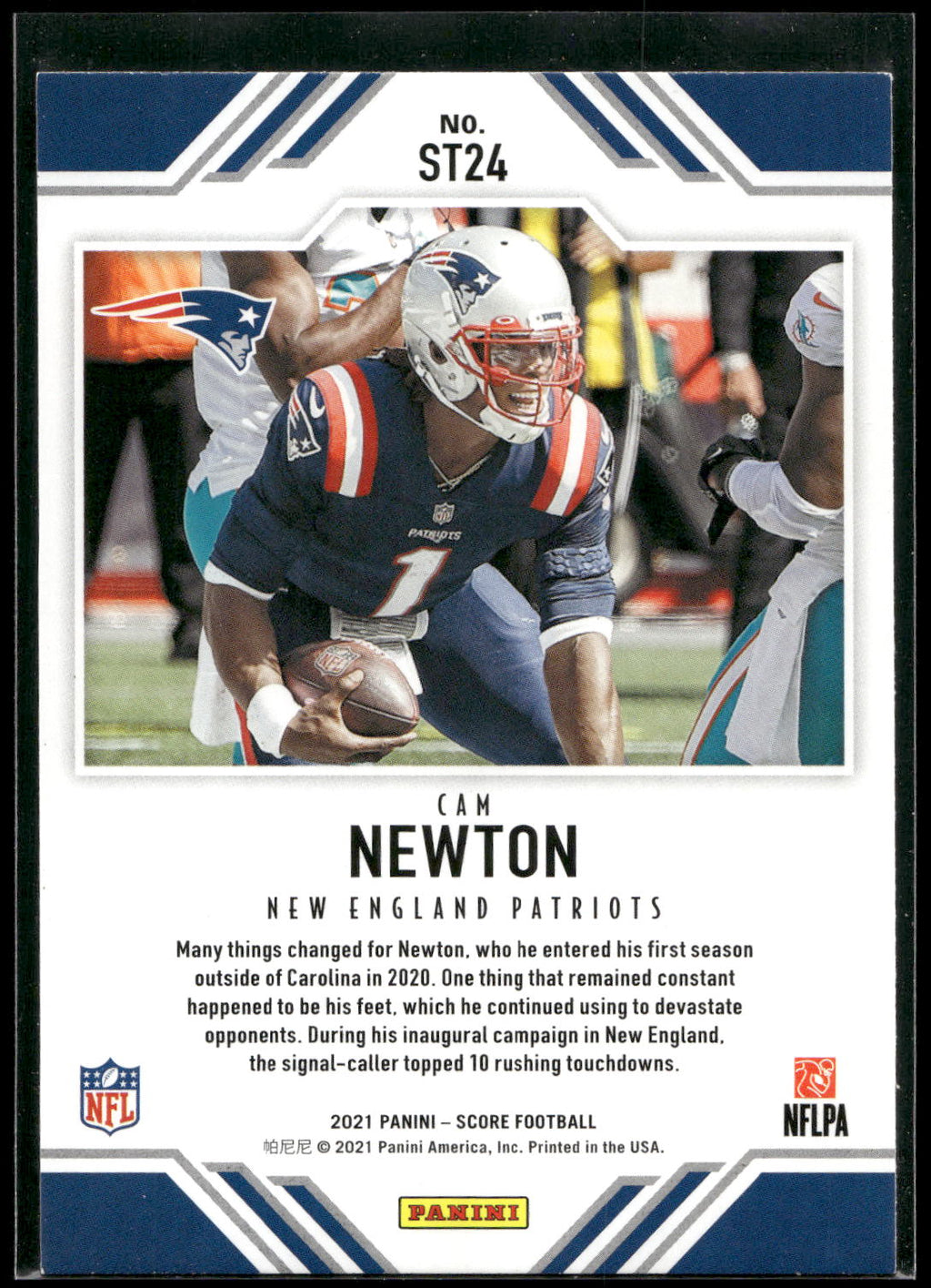 2021 Score #ST24 Cam Newton Score Team