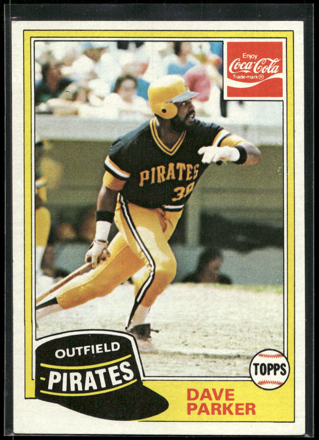 1981 Topps Coca-Cola Pittsburgh Pirates #9 Dave Parker