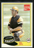 1981 Topps Coca-Cola Pittsburgh Pirates #8 Ed Ott