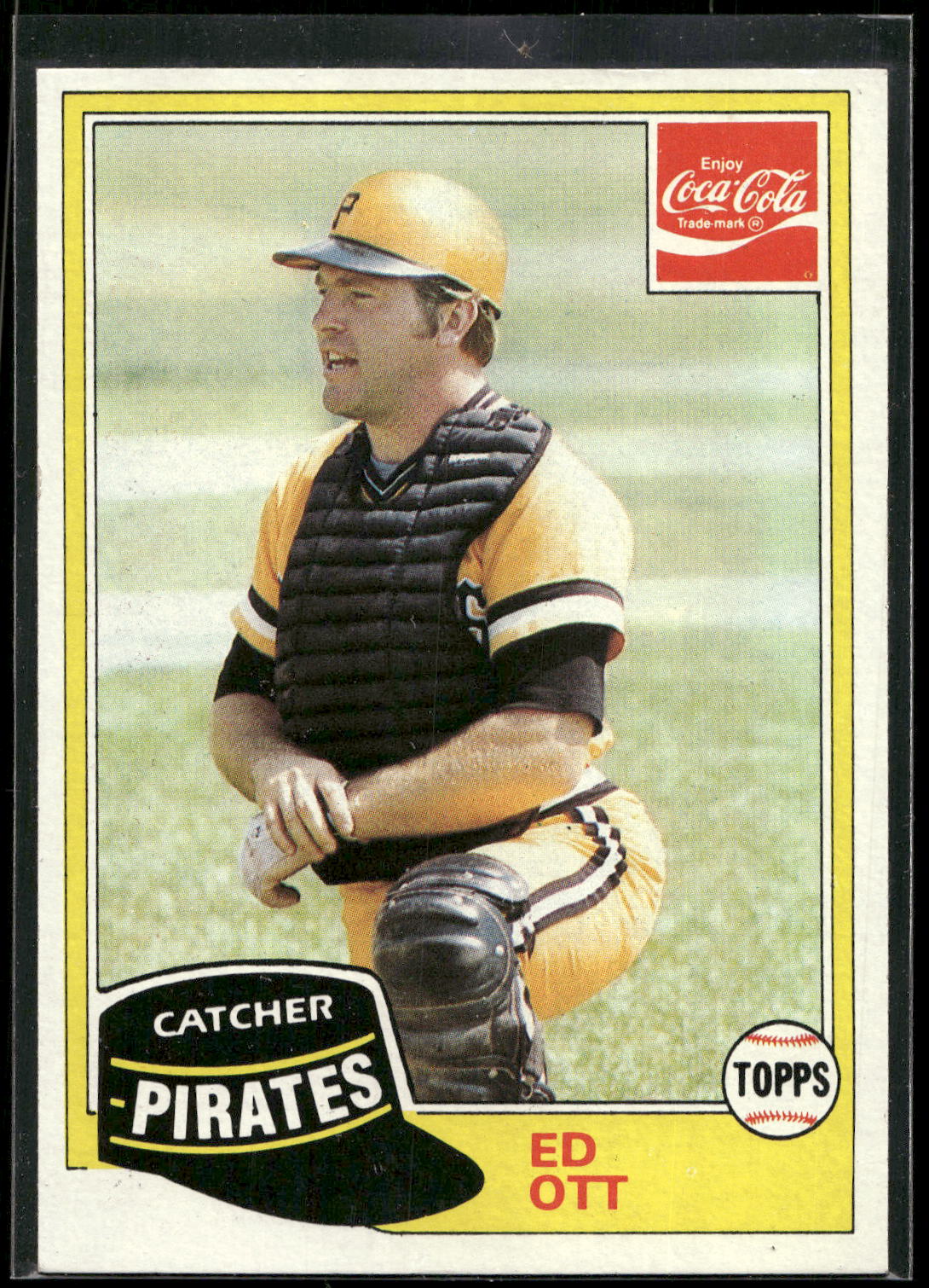 1981 Topps Coca-Cola Pittsburgh Pirates #8 Ed Ott