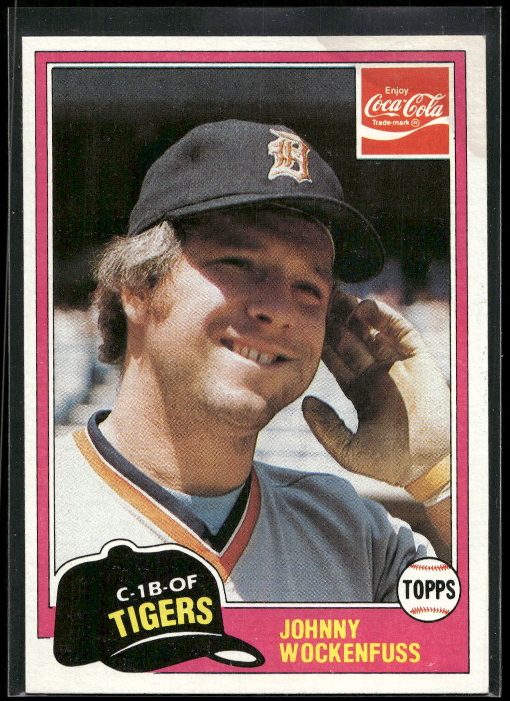 1981 Topps Coca-Cola Detroit Tigers #8 Johnny Wockenfuss