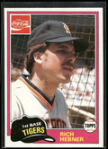 1981 Topps Coca-Cola Detroit Tigers #3 Rich Hebner