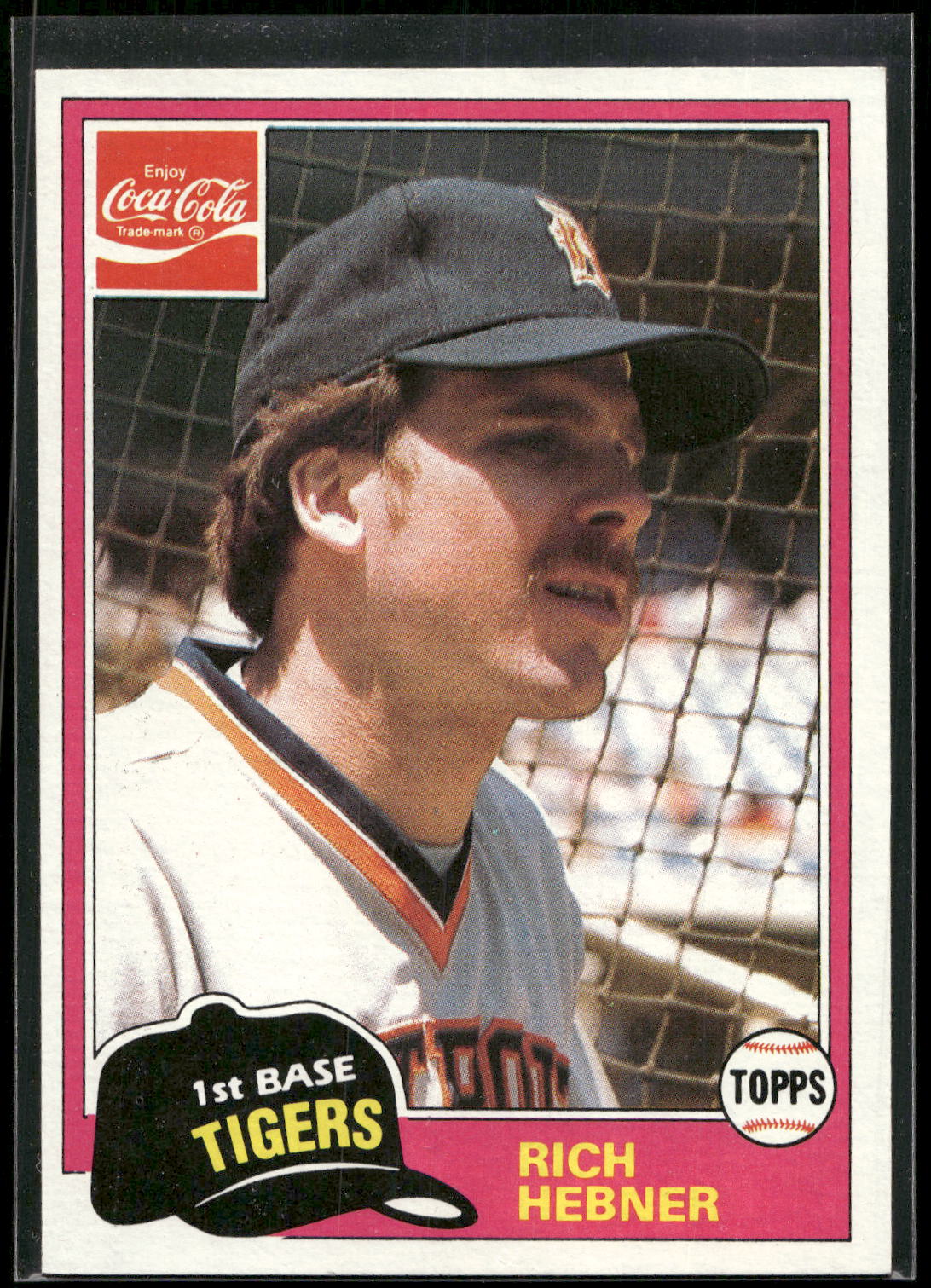 1981 Topps Coca-Cola Detroit Tigers #3 Rich Hebner