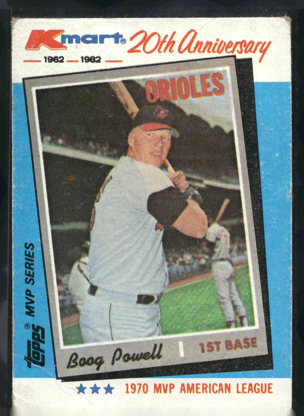 1982 Topps Kmart 20th Anniversary AL & NL MVP's #17 Boog Powell