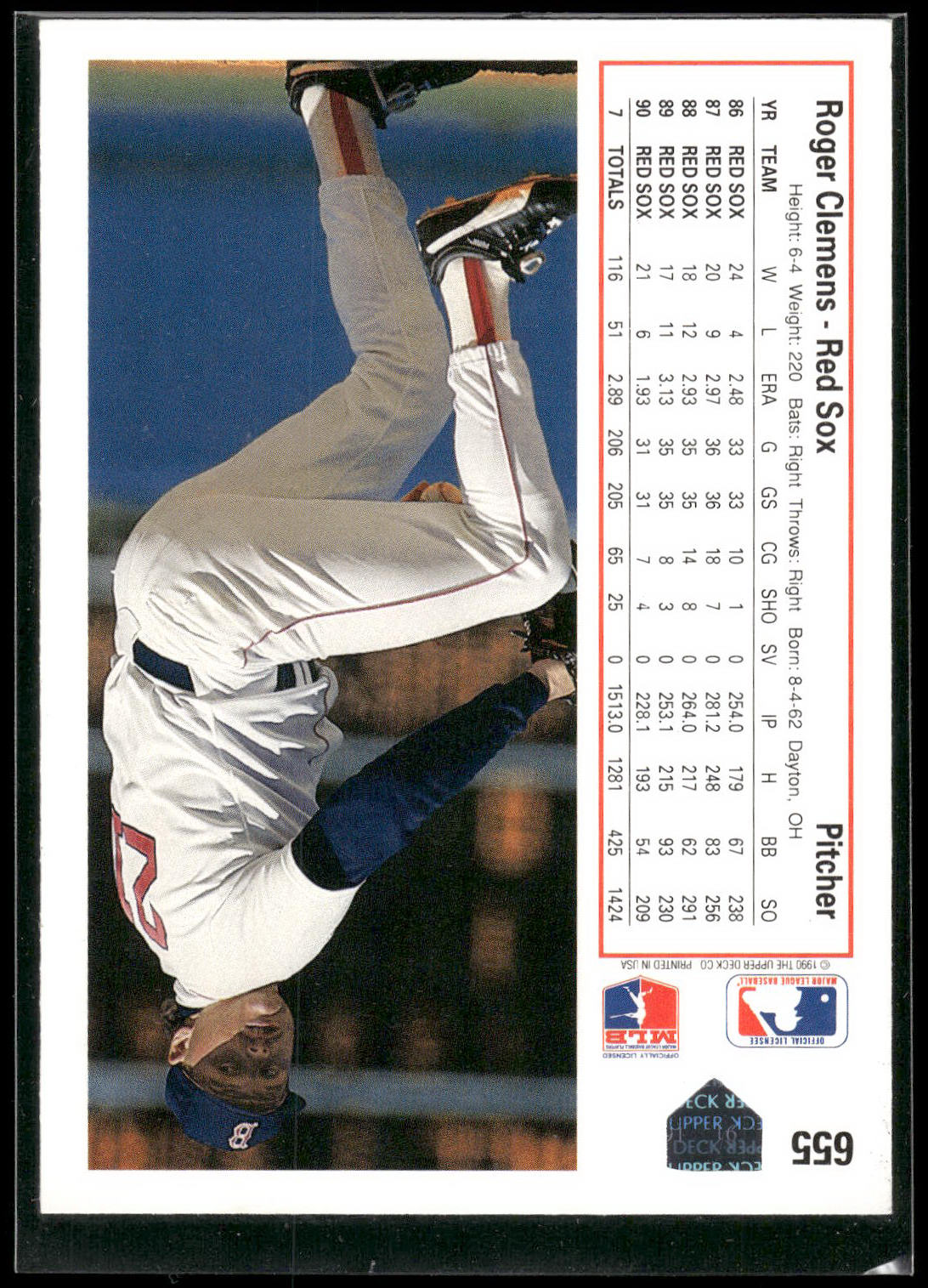 1991 Upper Deck #655 Roger Clemens