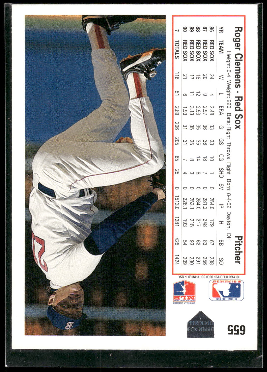1991 Upper Deck #655 Roger Clemens