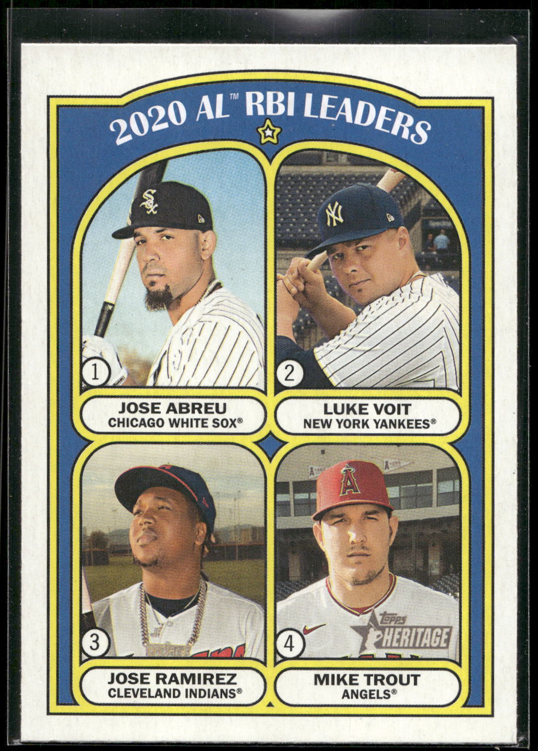 2021 Topps Heritage #88 Jose Abreu / Luke Voit / Jose Ramirez / Mike Trout)