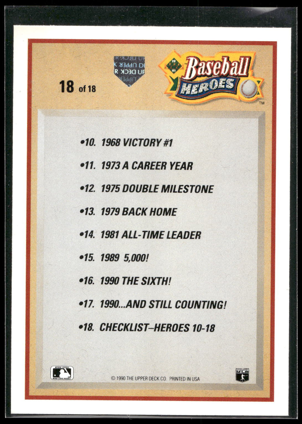 1991 Upper Deck #18 Nolan Ryan Baseball Heroes: Nolan Ryan
