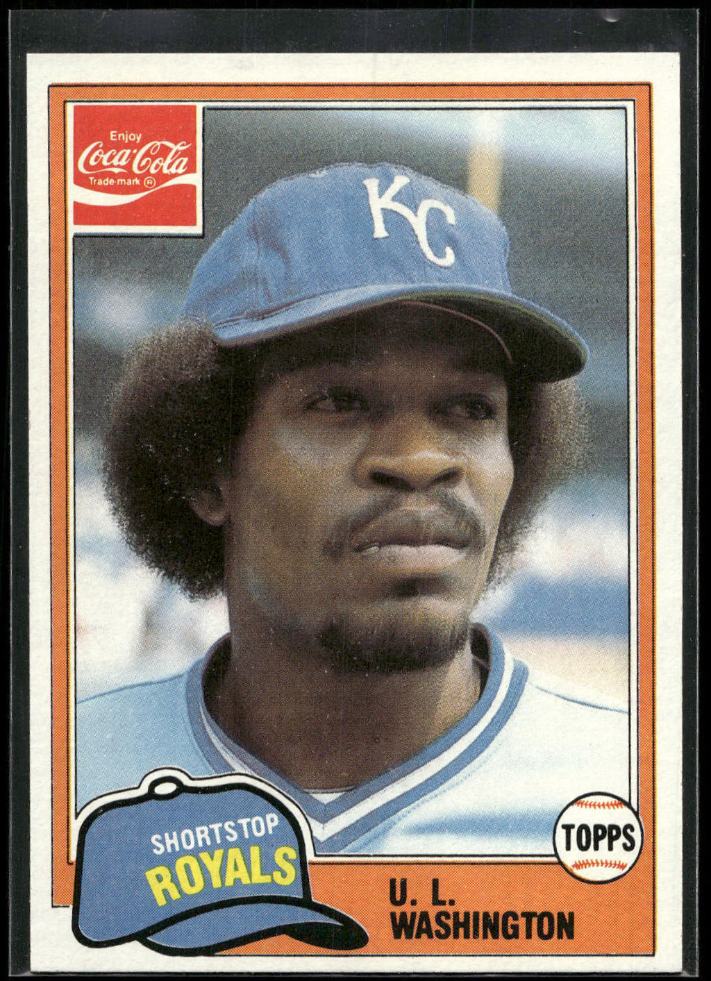 1981 Topps Coca-Cola Kansas City Royals #8 U.L. Washington