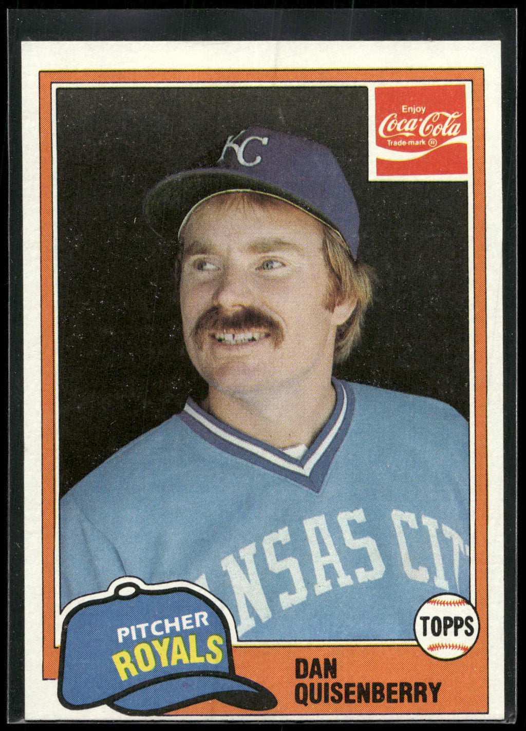 1981 Topps Coca-Cola Kansas City Royals #7 Dan Quisenberry
