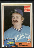 1981 Topps Coca-Cola Kansas City Royals #7 Dan Quisenberry