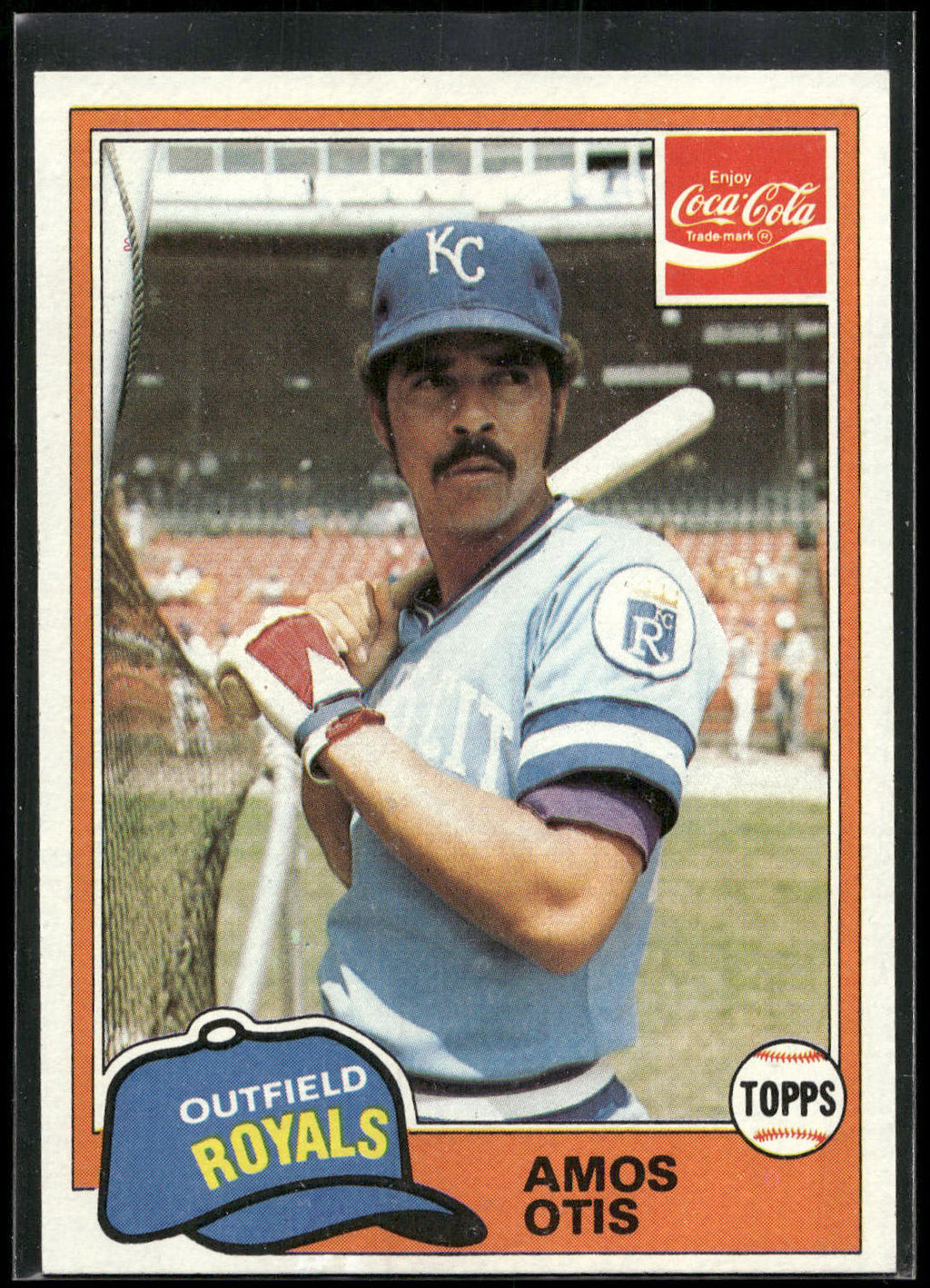 1981 Topps Coca-Cola Kansas City Royals #6 Amos Otis