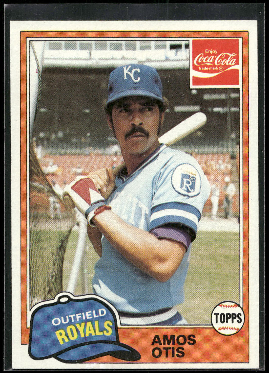 1981 Topps Coca-Cola Kansas City Royals #6 Amos Otis