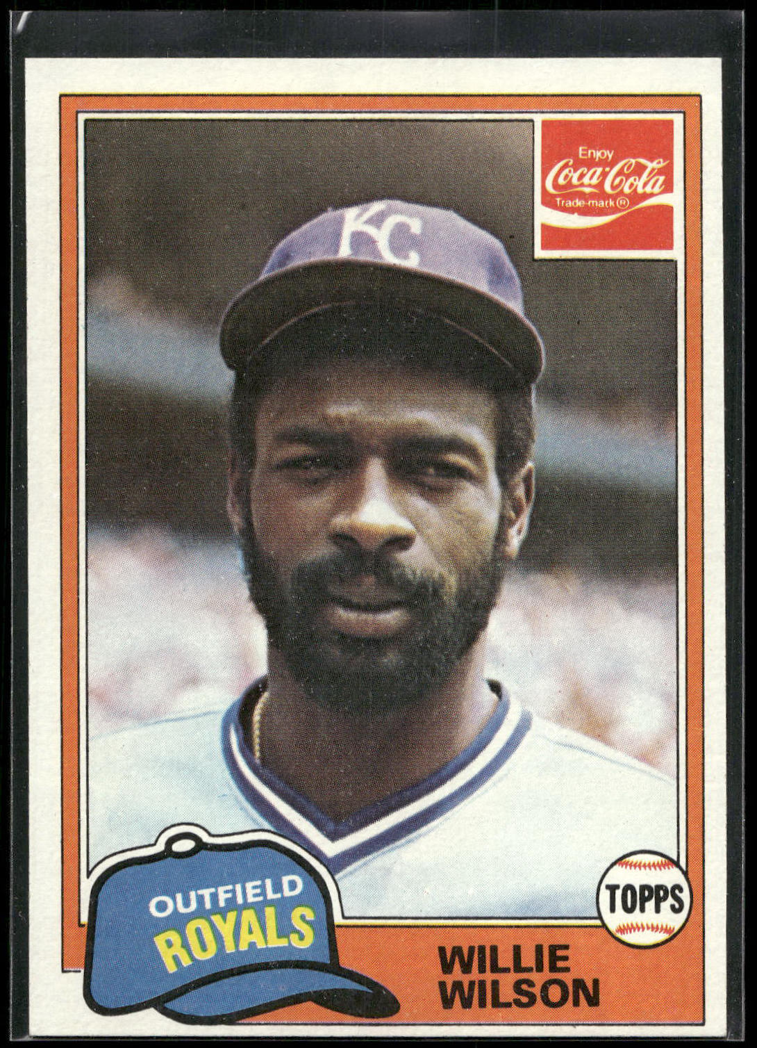 1981 Topps Coca-Cola Kansas City Royals #11 Willie Wilson