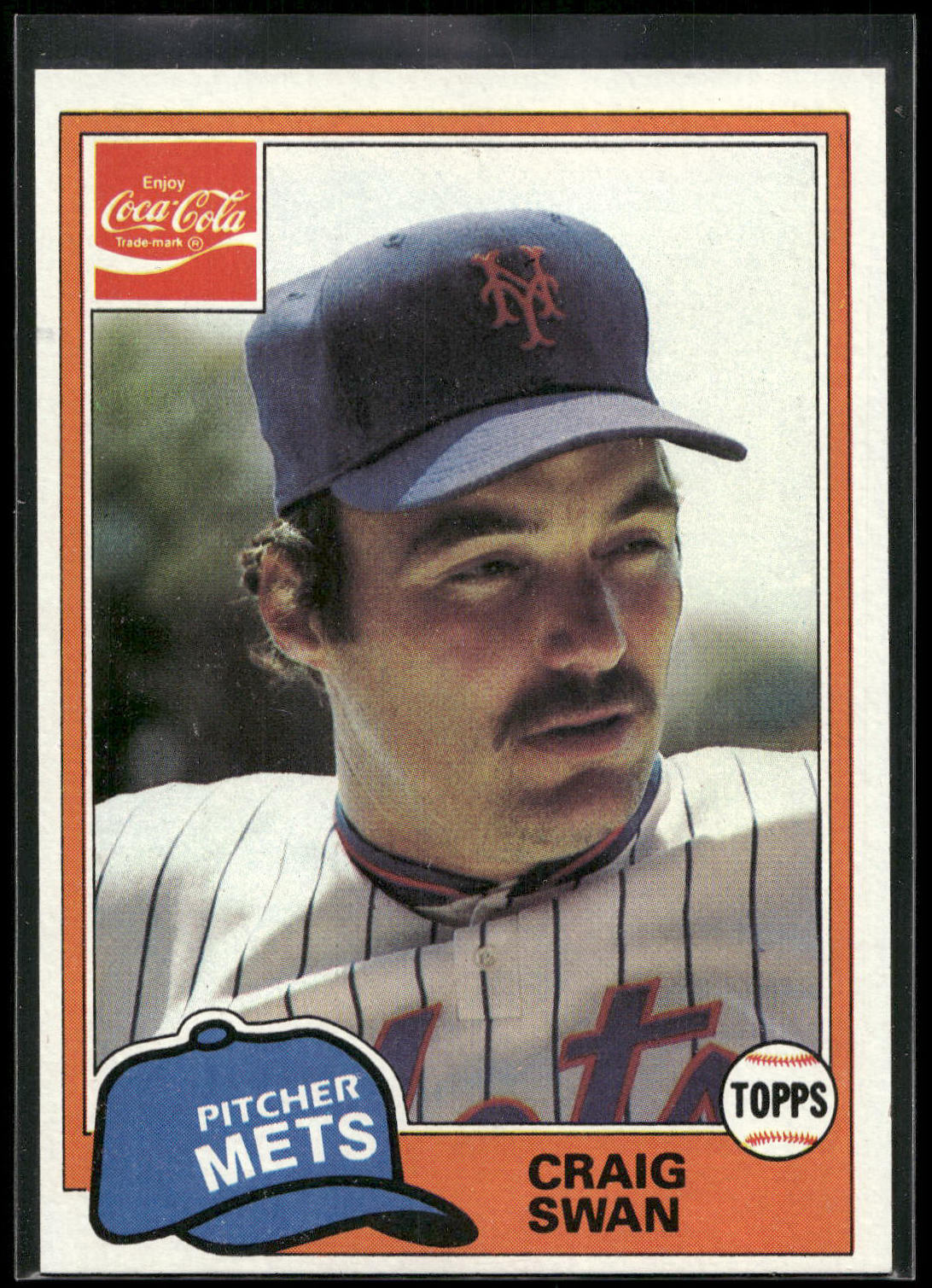 1981 Topps Coca-Cola New York Mets #8 Craig Swan