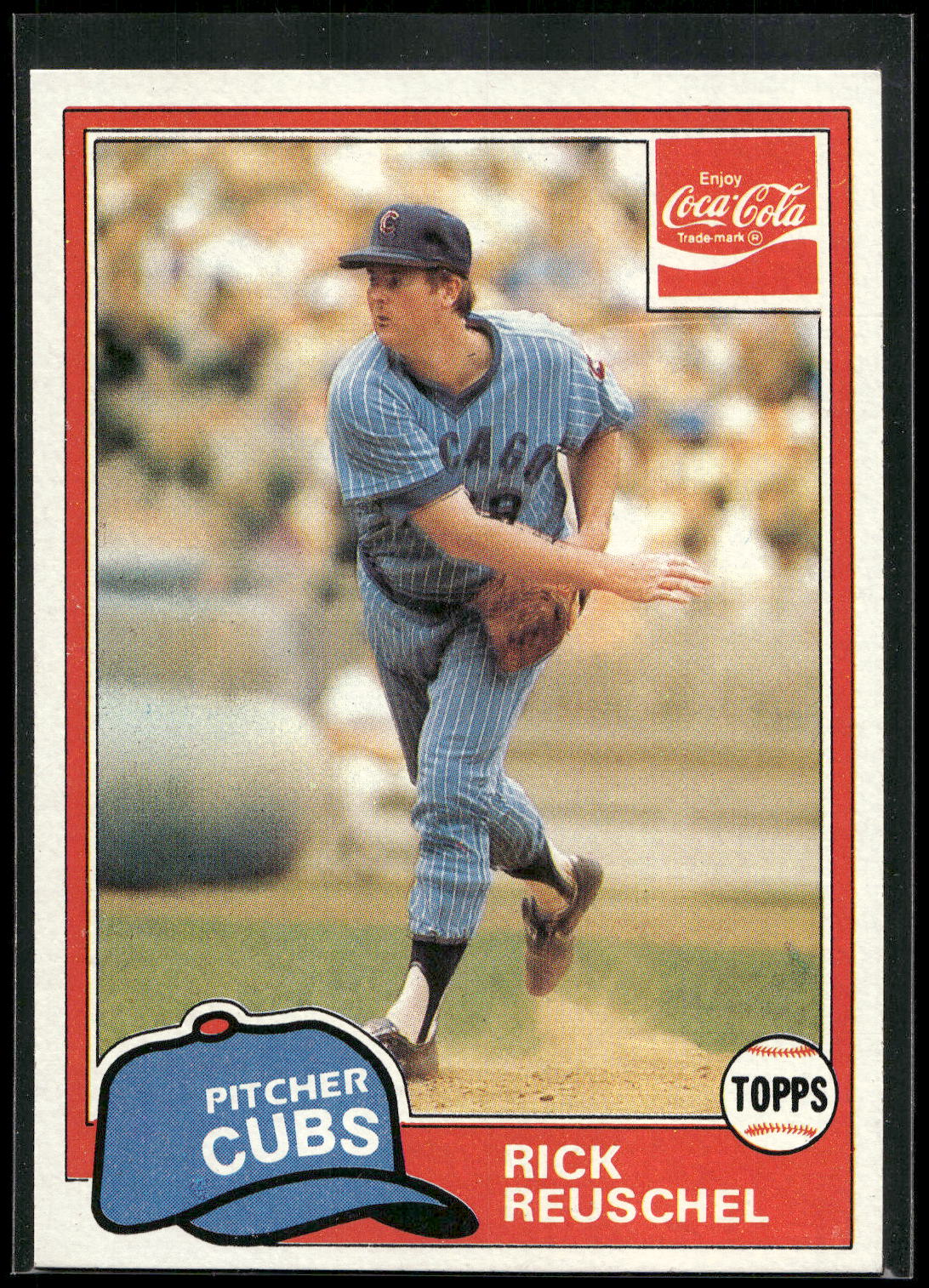 1981 Topps Coca-Cola Chicago Cubs #8 Rick Reuschel