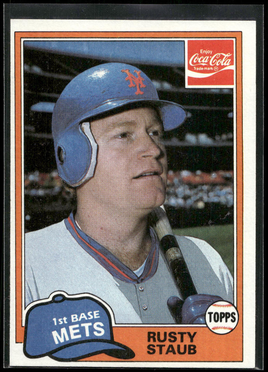 1981 Topps Coca-Cola New York Mets #7 Rusty Staub