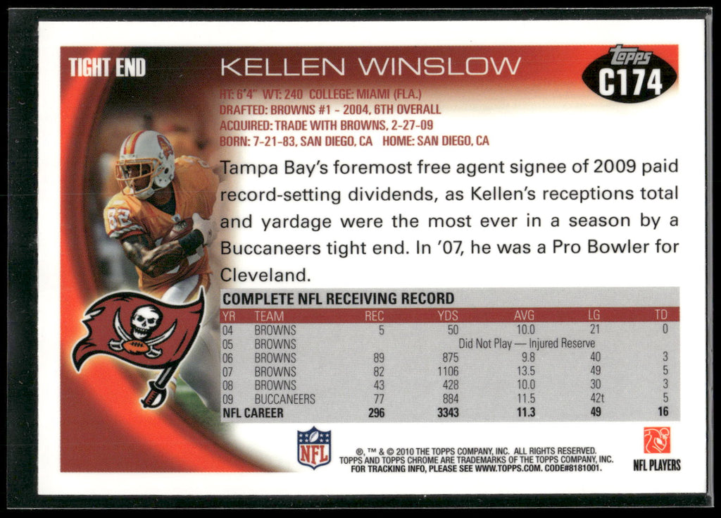 2010 Topps Chrome #C174 Kellen Winslow
