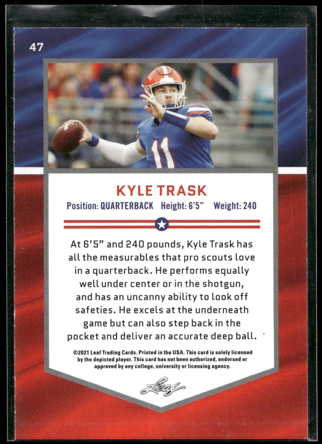 2021 Leaf Draft #47 Kyle Trask