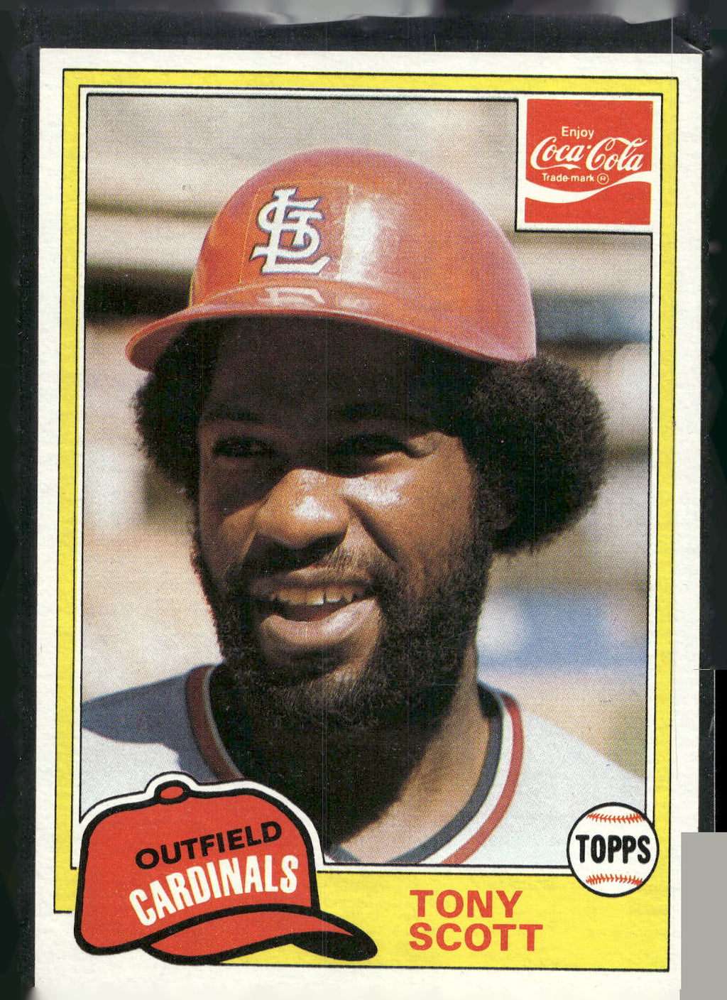 1981 Topps Coca-Cola St. Louis Cardinals #8 Tony Scott