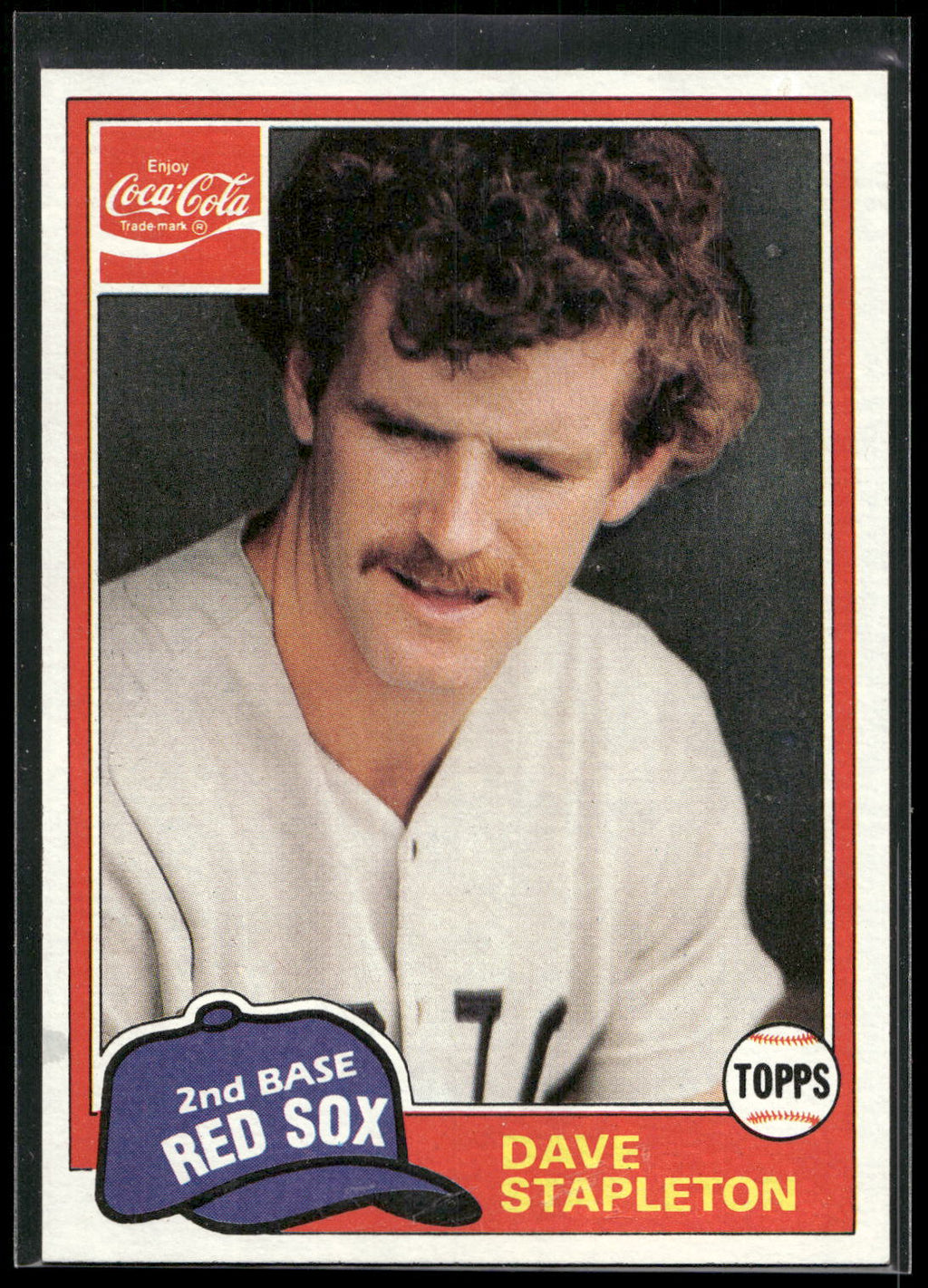 1981 Topps Coca-Cola Boston Red Sox #10 Dave Stapleton