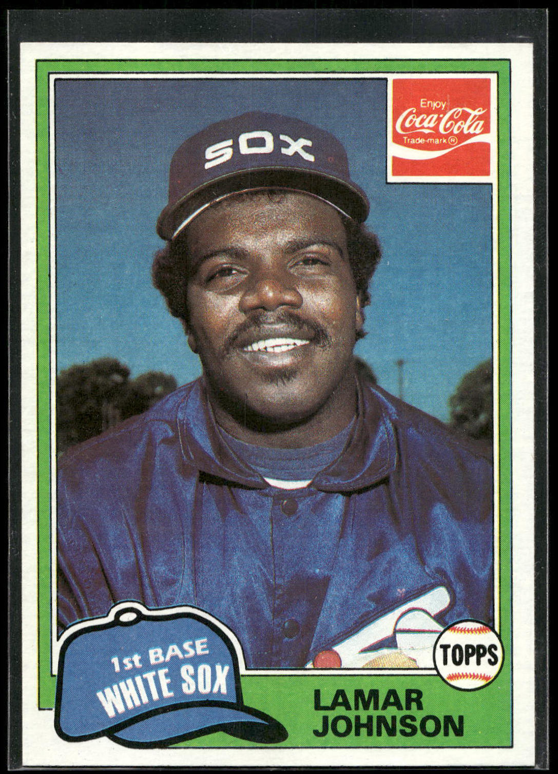 1981 Topps Coca-Cola Chicago White Sox #6 Lamar Johnson