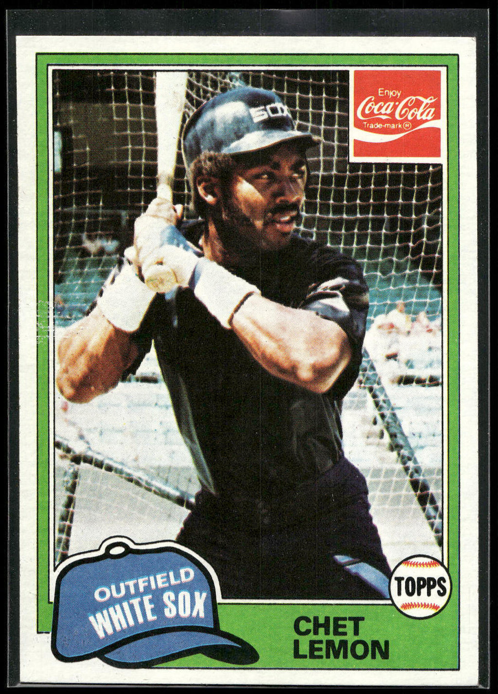 1981 Topps Coca-Cola Chicago White Sox #8 Chet Lemon