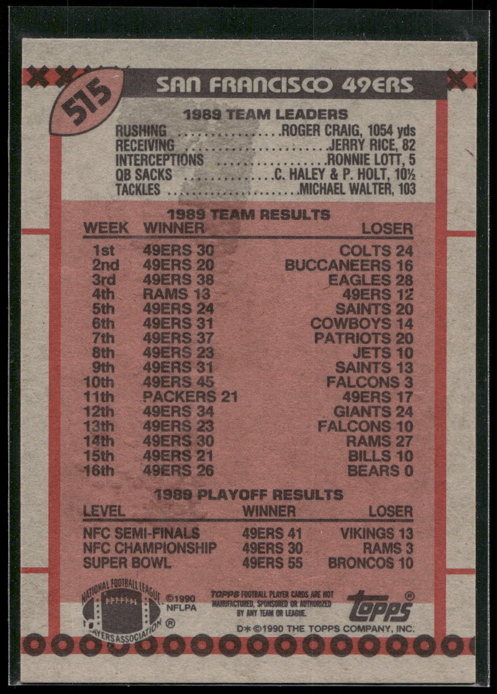 1990 Topps #515 Montana To Craig - A Winning Duo