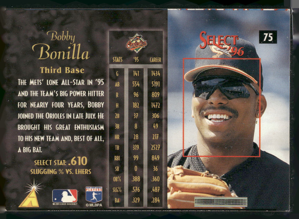 1996 Select #75 Bobby Bonilla