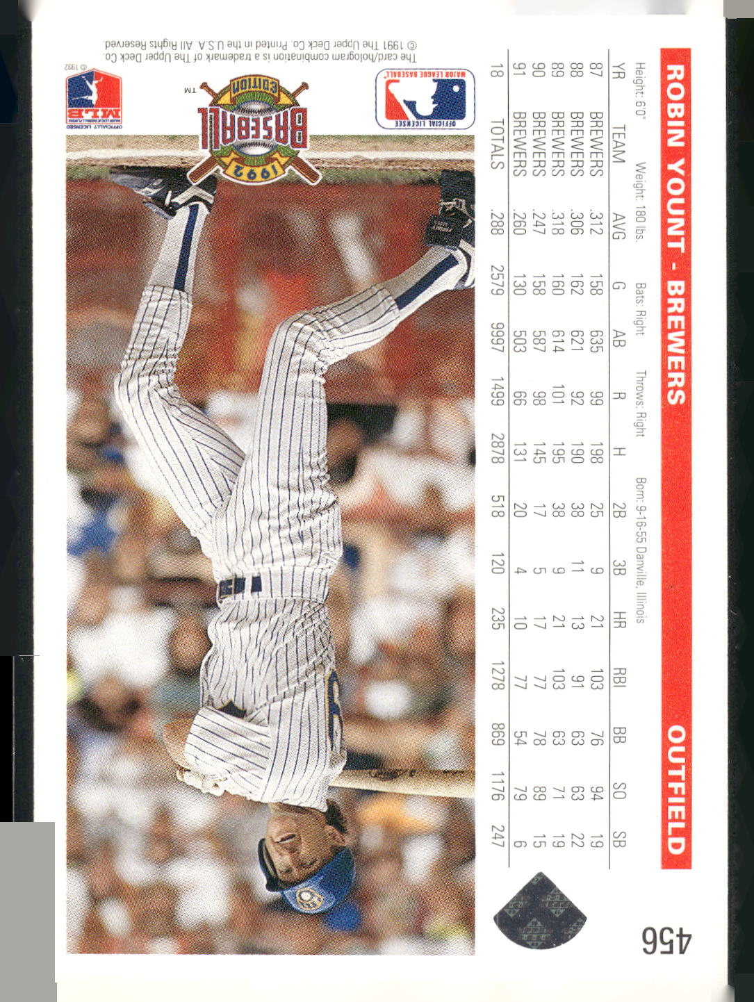 1992 Upper Deck #456 Robin Yount
