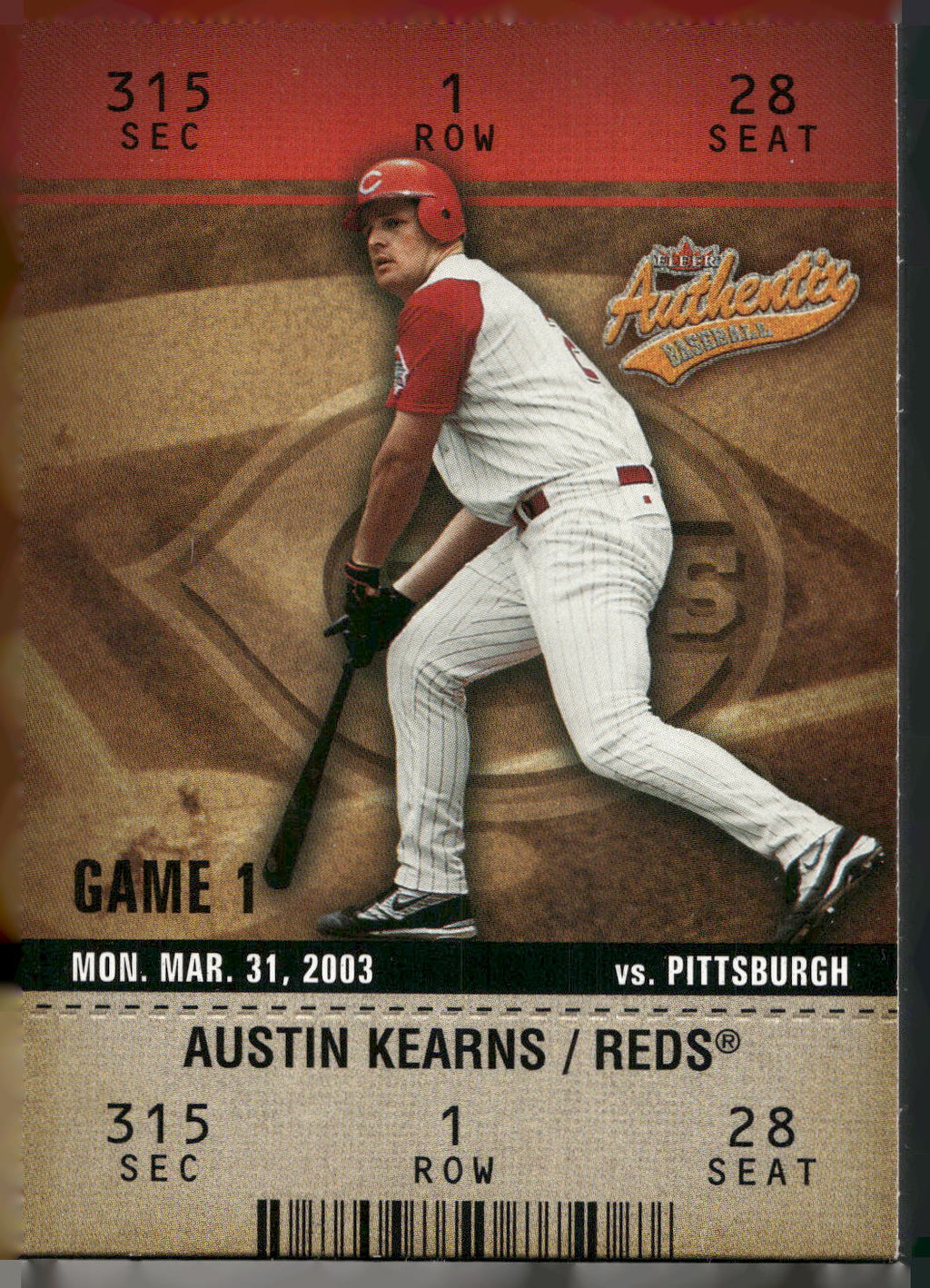 2003 Fleer Authentix #74 Austin Kearns
