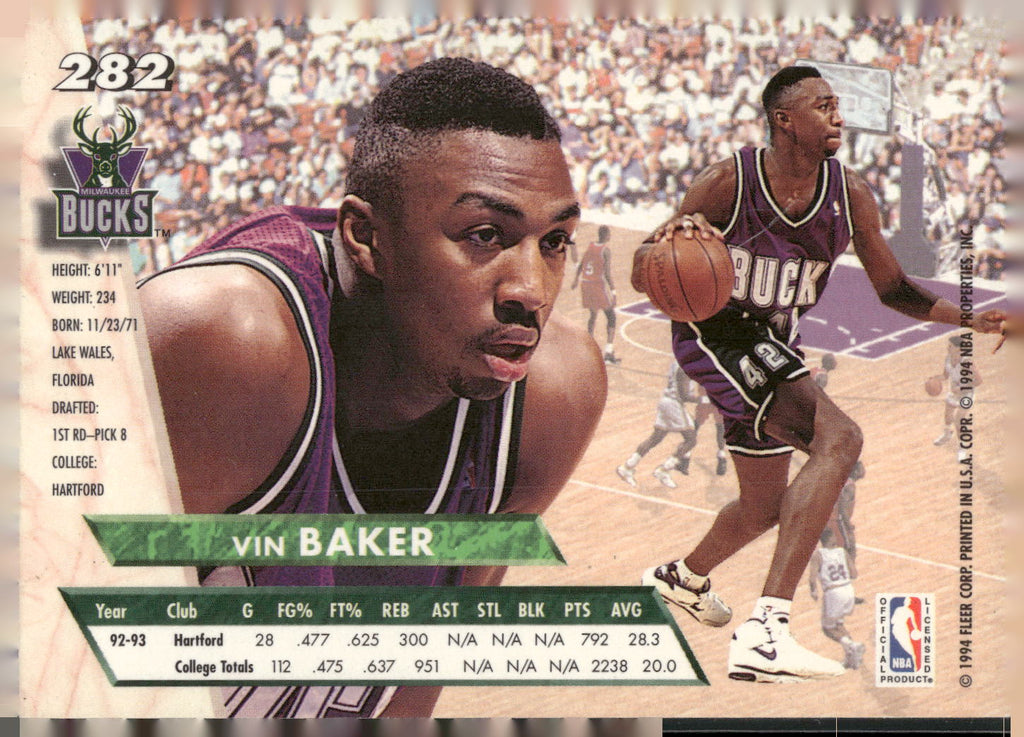 1993-94 Ultra #282 Vin Baker