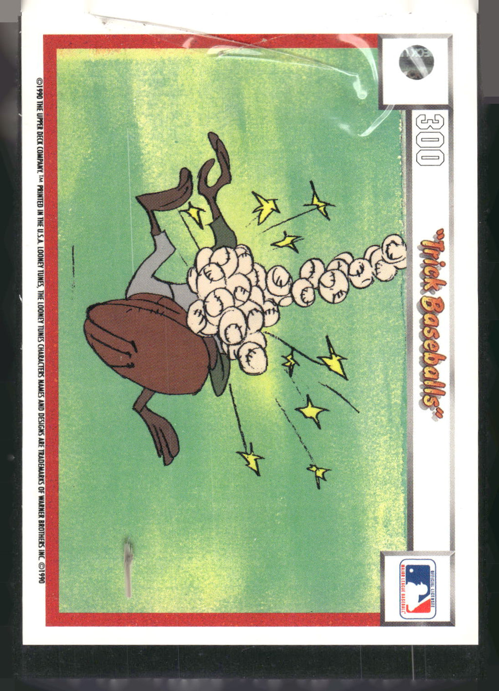 1990 Upper Deck Comic Ball #297 / 300 Trick Baseballs