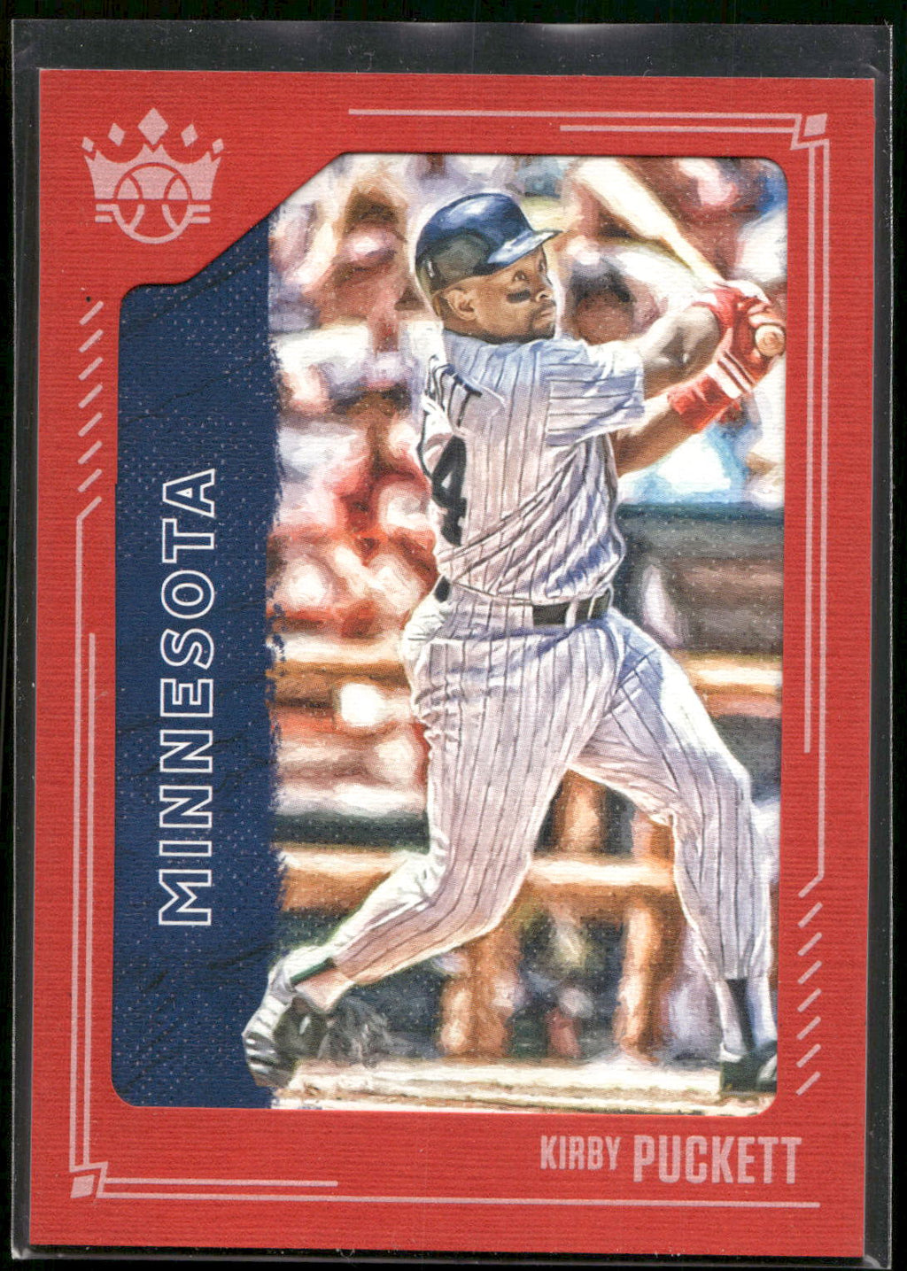 2021 Panini Diamond Kings #113 Kirby Puckett Framed Red