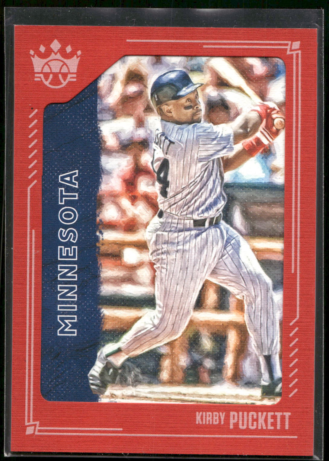 2021 Panini Diamond Kings #113 Kirby Puckett Framed Red