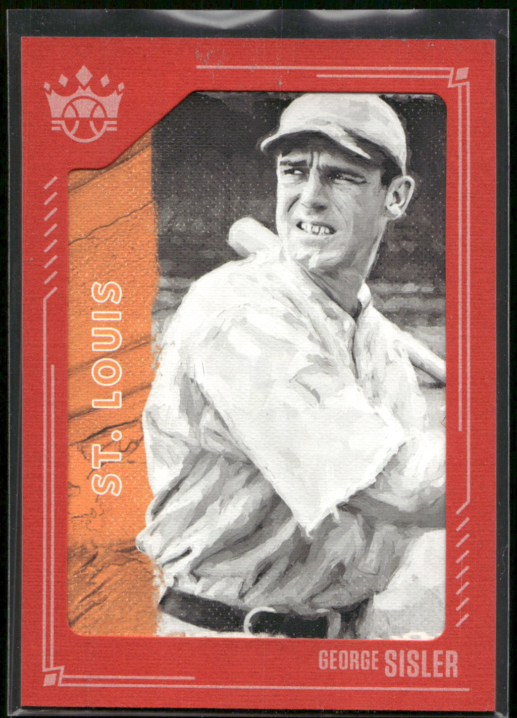 2021 Panini Diamond Kings #17 George Sisler Framed Red